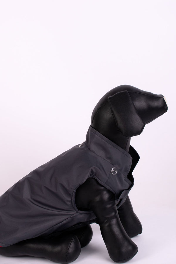 ﻿Водонепромокаема кучешка дреха в тъмносиво