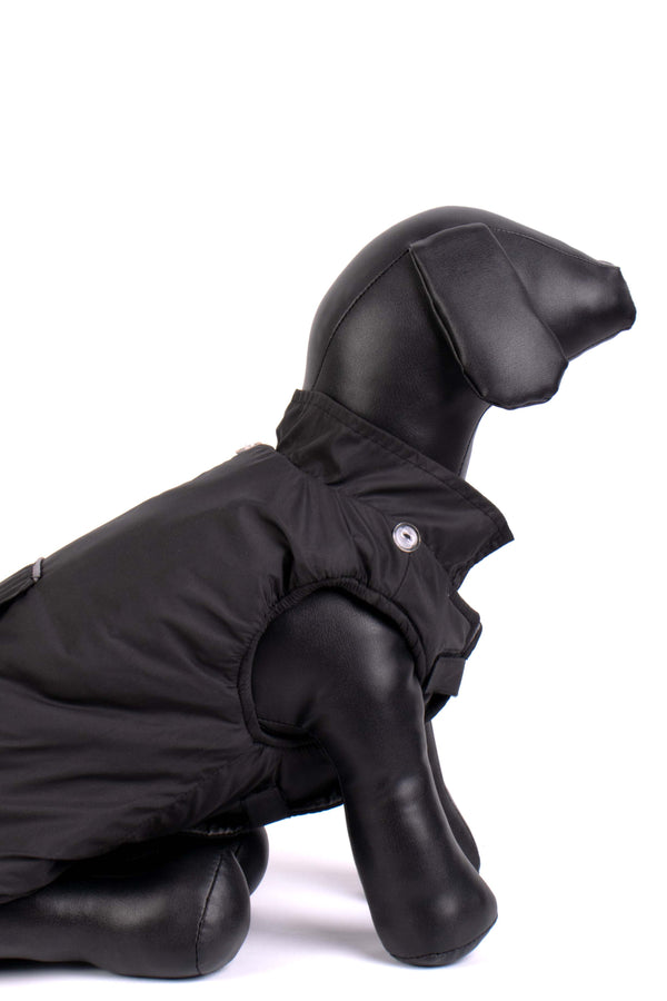 Водонепромокаема кучешка дреха в черно